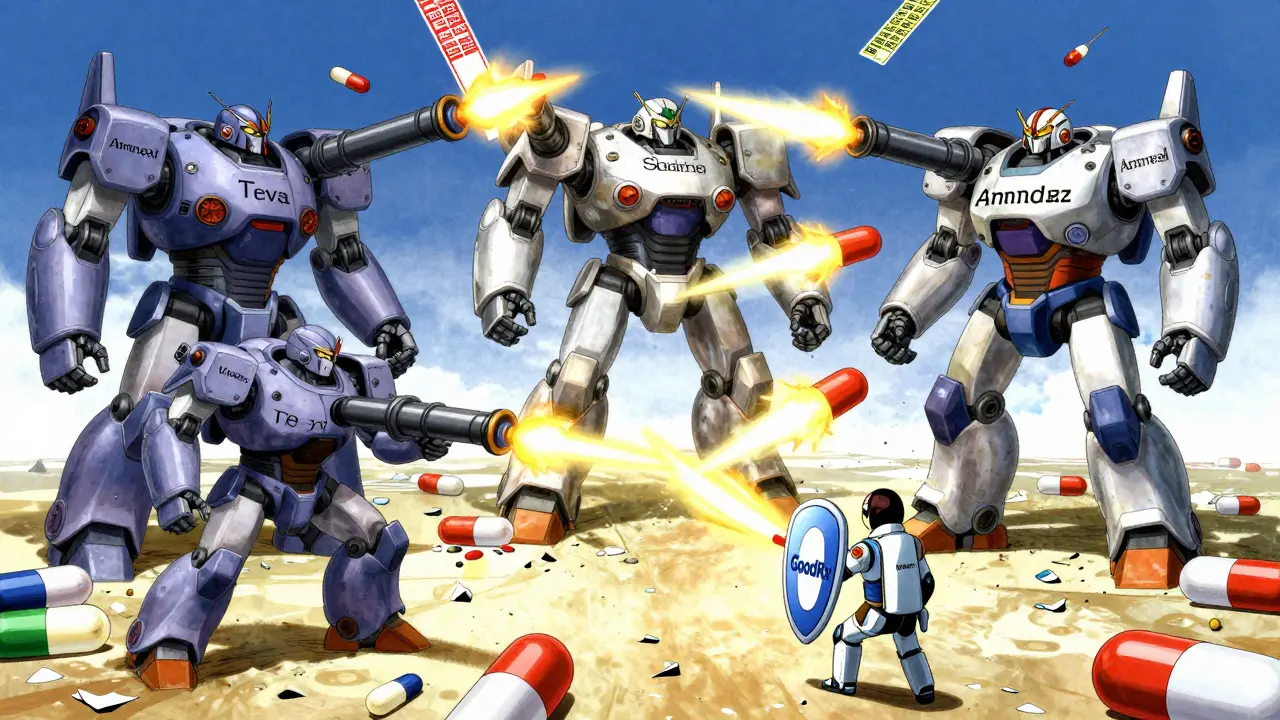 Five corporate mechs battle over generic drug prices in a high-tech warzone.